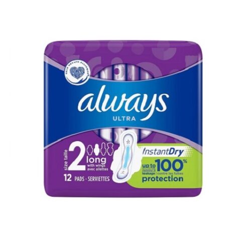 ALW001.jpg Always Ultra Sanitary Long Pads With Wings 12's