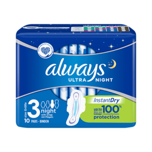 Always Ultra Sanitary Night Pads 10's