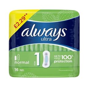Always Ultra Sanitary Pads Normal16's Half Box