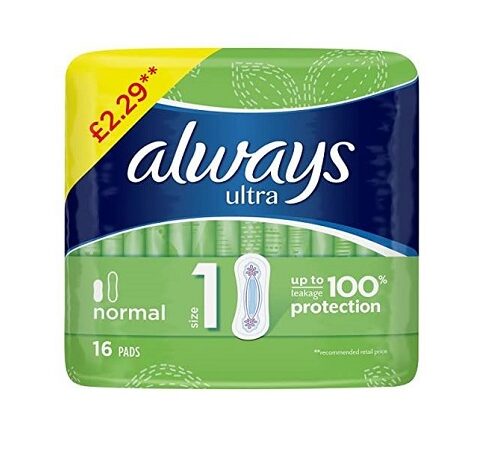 Always Ultra Sanitary Pads Normal16's Half Box