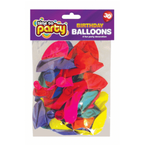 Birthday Balloons 30pk Half Box
