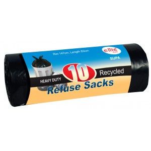 Black Refuse Bags Supa 10's Roll