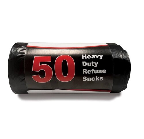 Black Refuse Bags Heavy Duty 50's Roll