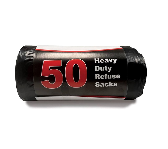 Black Refuse Bags Heavy Duty 50's Roll