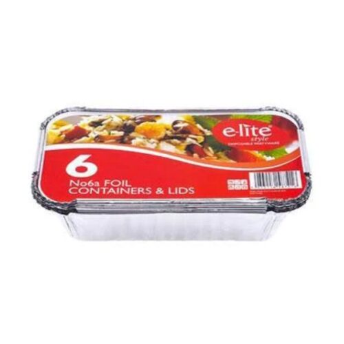 DIS046.jpg Disposable No6 Foil Containers Full Box