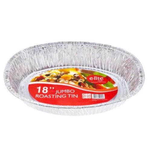 DIS052.jpg Disposable 18" Oval Jumbo Roasting Dish 1s Full Box