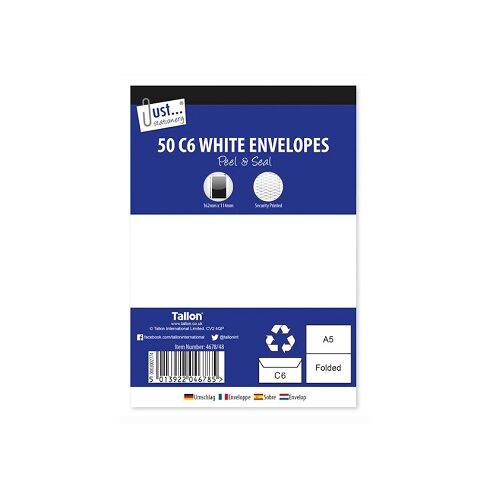 ENV003.jpg 50 C6 White Peal & Seal Envelopes