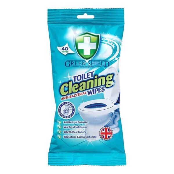 GRE014.jpg Green Shield Toilet Cleaning Wipes 40's Half Box