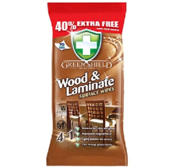 Green Shield Wood And Laminate Surface Wipes 70's