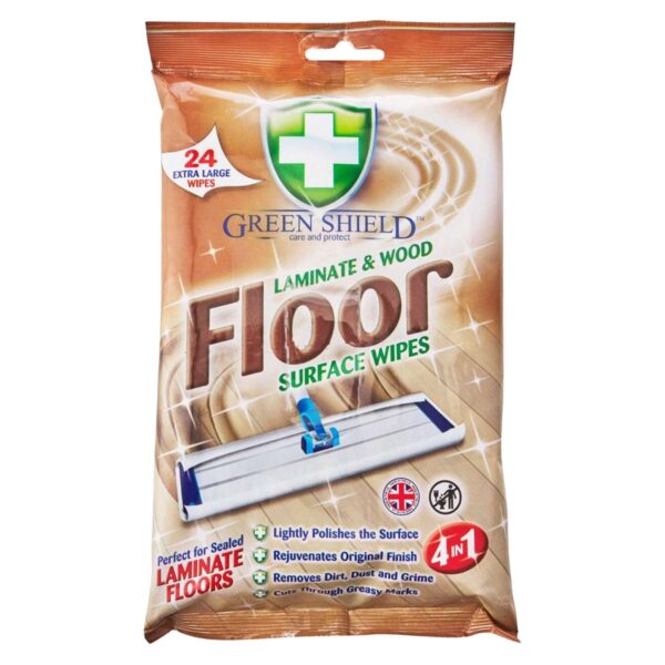 GRE016.jpg Green Shield Laminate & Wood Ex Large Floor Wipes 24's