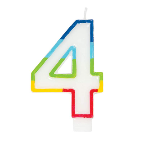 GSD Number "4" Candles