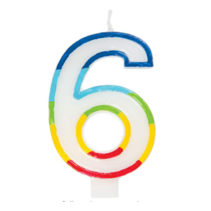 GSD Number "6" Candles