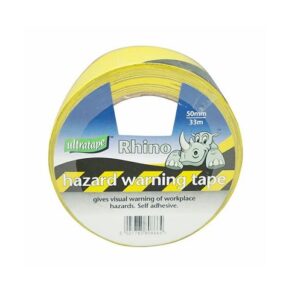 Hazard Tape Black 50mm x 10m