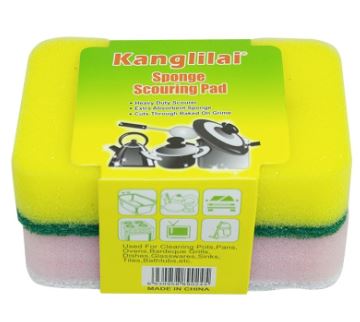 KANG003-1.jpg Kanglilai 2 Pack Sponge Scourer