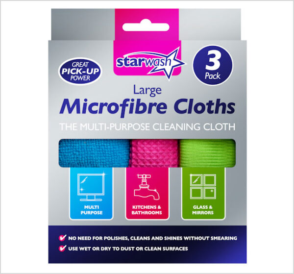 Microfibre Cloths 3pk