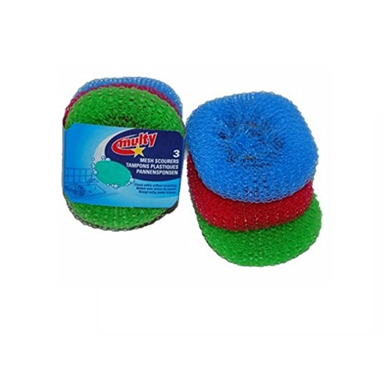 MUL026.png Multy Plastic Scourers 3 Pack