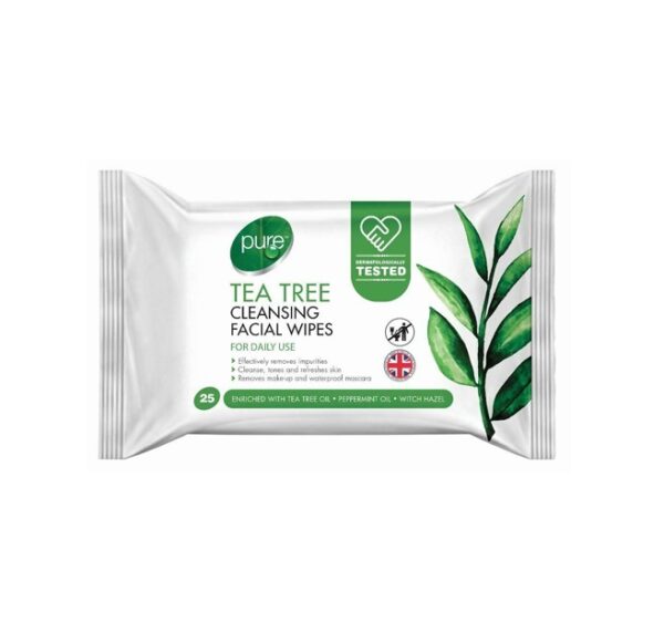 PUR007.jpg Pure Tea Tree Wipes 25's