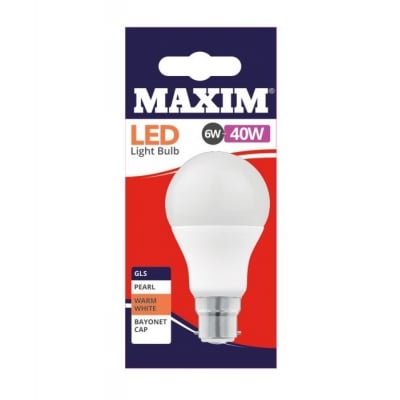 STA019.jpg Maxim LED Bulb 5w=40w Bayonet Cap