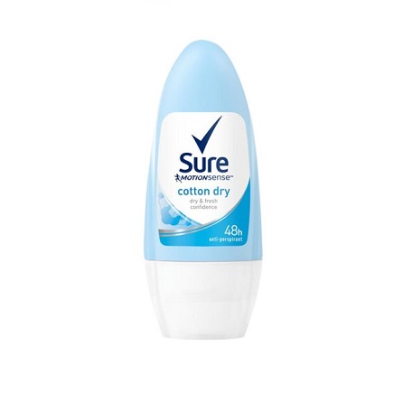 Sure Ladies Roll On Cotton Dry 50ml