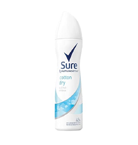 SUR029.jpg Sure Ladies Cotton Dry Spray 150ml