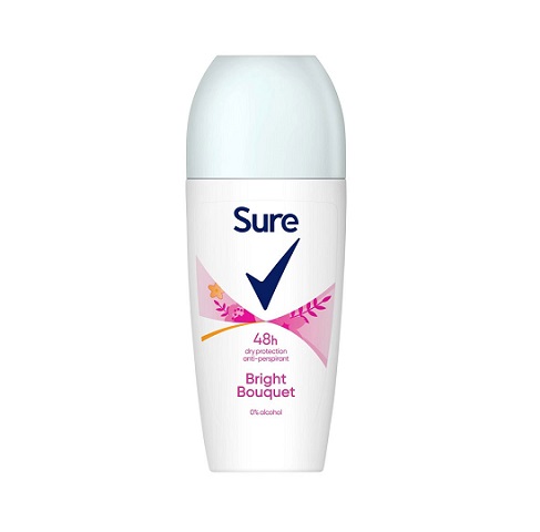 SUR044.jpg Sure Ladies Roll On Bright Bouquet 50ml