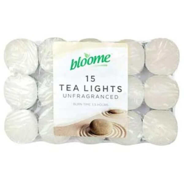 TEA009.jpg Tea Light Candles 15 Pk White