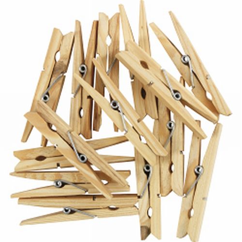 WOO003.jpg Wooden Clothes Pegs 36pk