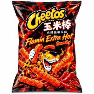 Cheetos Flamin’ Extra Hot Snacks 60g (China)