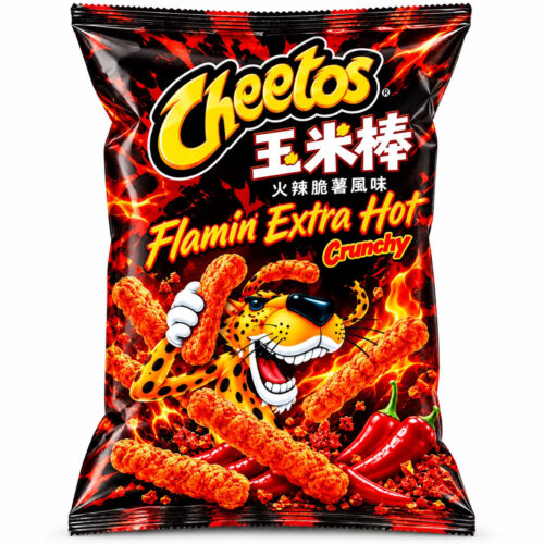Cheetos Flamin’ Extra Hot Snacks 60g (China)
